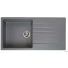 Reginox Harlem 1000.0 Grey metalic (Priestranný granitový drez s odkvapom. Hĺbka umývacej komory je 20 cm. Horná montáž, minimálna šírka skrinky 60 cm, šedý)