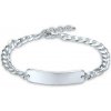 MINET JMAN0677SB20 - Strieborný pánsky náramok s gravírovacím štítkom Ag 925/1000 10,95g