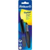 Pelikan Twist - guličkové atramentové pero Black L+R - vymazateľný modrý atrament - vo farbe čierna / sivá