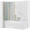 Rea Agat, 3-krídlová skladacia vaňová zástena 120x140 cm, zlatá matná, REA-W2501
