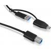 Icy Box IB-CB032 USB 3.2 B na USB-C/USB-A, 1m, černý