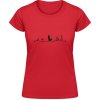 Akciové Dámske Tričko Soft-Style Gildan - Heart Beat so psíkom 3 - Red - XL - Dámske