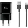 15W Cestovná nabíjačka Samsung EP-TA200EBE + EP-DR140ABE Type C čierna farba