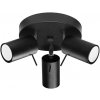 Sollux Lighting Stropné svietidlo Ring, 3x čierne kovové tienidlo, (možnosť polohovania)