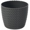 Obal na kvetináč šedý - MAGNOLIA - d 14 cm x v 12 cm - 1 ks