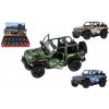 Auto Kinsmart Jeep Wrangler Camo Edition kov/plast 13cm 3 farby na spätné natiahnutie 12ks v boxe