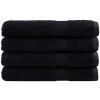 Prémiové uteráky SOLUND, 4 ks, čierne, 80x200 cm, 600 g/m2