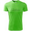 Šachové figúrky v rade - obrys - Pánske tričko Fantasy športové - S ( Apple Green )