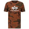 Alpha Industries Basic T-Shirt Camo tričko pánske burned camo Farba: zelený a hnedý maskáč, Veľkosť: L
