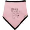 Baby Nellys Detský bavlnený šatka na krk Baby Little Star žltý