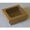 Krabica s okienkom 20x20x5cm SRDCE pár Hnedá