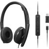LEV Lenovo 4XD1M45627 slúchadlo / náhlavná súprava Slúchadlá s mikrofónom Kábel Pres hlavu USB Typ-C Čierna
