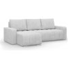 Rohová rozkladacia sedačka ABRIELLE ľavá, svetlosivá