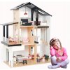 MODERNÝ VEĽKÝ DREVENÝ DOMČEK PRE BÁBIKY MODERN LOFT WILLA PRE DETI