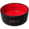Dog Fantasy Food miska keramická 16.6,5 cm čierno/červená