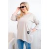Kesi Dámske tričko Plus Size 25570 Farba: Béžová, Veľkosť: UNI