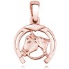 Olivie Strieborný prívesok PODKOVA S KOŇOM ROSE 4555 Ag 925; ≤1,5 g.