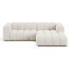 Krémová ženilková rohová pohovka (pravý roh/s leňoškou) Lupine – Micadoni