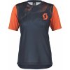 SCOTT Cyklistický dres s krátkym rukávom - TRAIL VERTIC SS LADY - modrá/oranžová S
