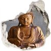 Samolepiaca diera na stenu Drevené buddha 75x75 cm