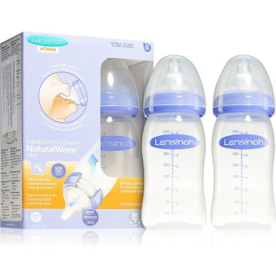 Lansinoh NaturalWave dojčenská fľaša Medium 2x240 ml