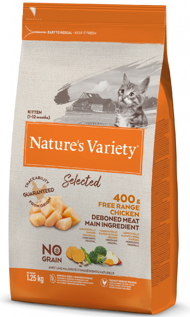 Nature\'s Variety selected kitten s kuracím 1,25 kg