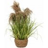 Atmosphera Umělá tráva MAXIME v proutěném květináči, 80 cm