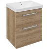 SAPHO - THEIA Umývadlová skrinka 56,4x70x44,2cm, 2x zásuvka, dub Alabama TH060-2222