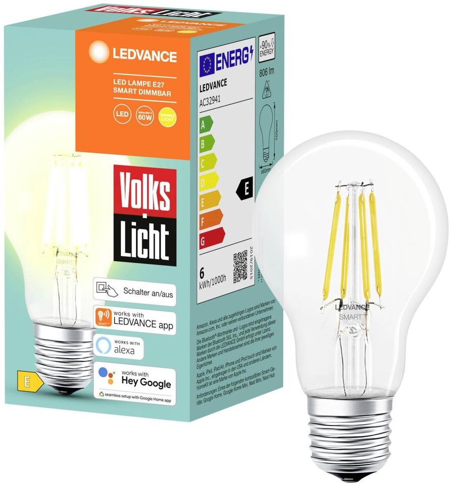 Ledvance LED Stmievateľná žiarovka SMART+ A60 E27/6W/230V 2700K