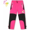 Kugo DK7126 dievčenské šusťákové nohavice zateplené ružová