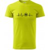 Ekg futbal loptu - Klasické pánske tričko vyššej gramáže - 2XL ( Limetková )