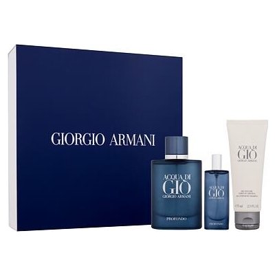 Giorgio Armani Acqua di Giò Profondo EDP 75 ml + EDP 15 ml + sprchový gél 75 ml darčeková sada