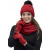 Komplet Vivisence 7014 Kmpl+R čiapka, šál, rukavice Farba: Červená, Veľkosť: UNI