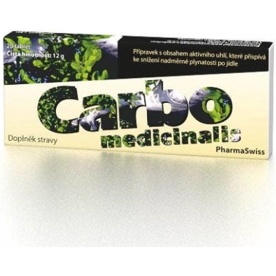 Carbo medicinalis PharmaSwiss 20 tabliet