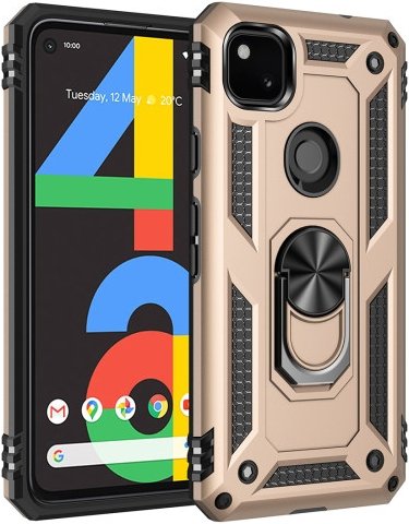 PROTEMIO 26638 RING Ochranný obal Google Pixel 4a zlatý