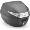 C30N kufor GIVI čierny, červené odrazky (Monolock s vlastnou platňou), objem 30 ltr.