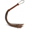 Bič jazdecký Liebe Seele Equestrian Leather Cat O'Nine Tails Flogger hnedý