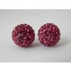 Shamballa korálka - 12 mm - ružová - 1 ks