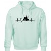 EKG bubeník - Oversized mikina pánska Moon - kratšia + širšia - 2XL ( Frost )