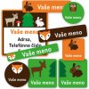 Sada samolepiek s menom pre deti do školy, LESNÉ ZVIERATKÁ (183 ks)