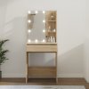 Toaletný stolík s LED dub sonoma 60x40x140 cm-ForU-808831