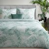 Takoy Obliečky 140x200 cm, 2-dielna súprava z bavlneného saténu, bielo-mätovej farby, zdobené exotickou potlačou RAYA 3-HF-483295 | 140 x 200 cm