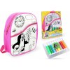 Wiky Batoh Krtko vymalovávací ružový 30 cm + 8 fixiek WKW011820