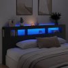 vidaXL Čelo s LED čierne 220x18,5x103,5 cm kompozitné drevo 837373