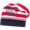 Detská bavlnená čiapočka Maximo Queen červeno-biela Veľkosť: 55