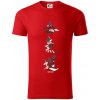 Aikidó maskáčový nápis - Tričko z organickej bavlny - 2XL ( Červená )