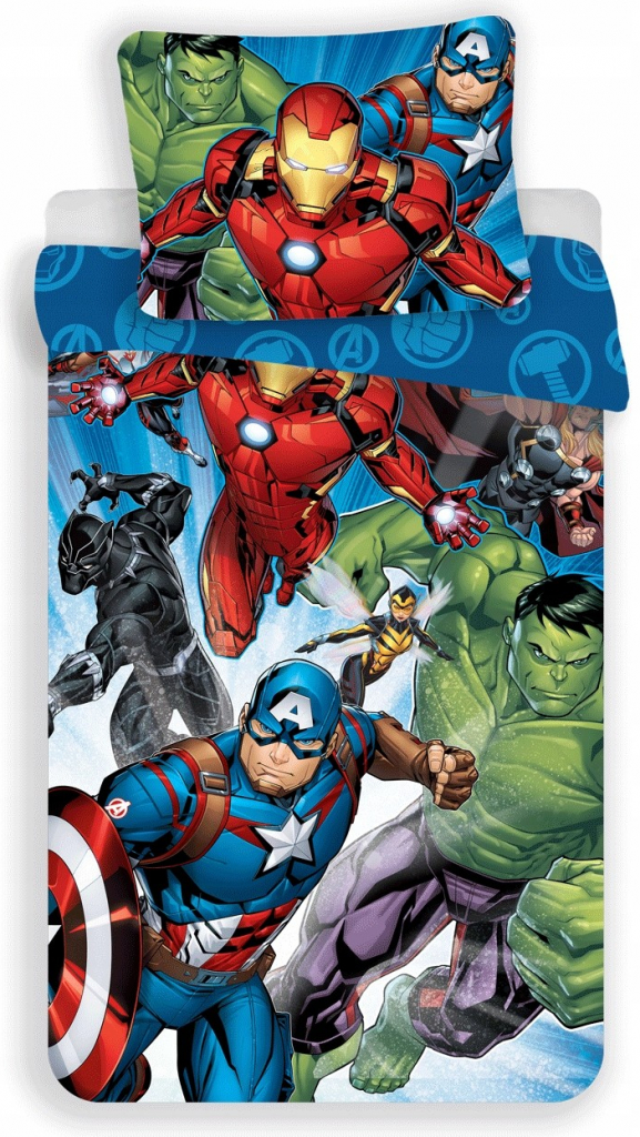 Jerry Fabrics obliečky bavlna Avengers 02 140x200 70x90
