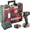 Metabo 601076870 - PowerMaxx SB 12 Set - AKU príklepový vŕtací skrutkovač, 12V 2x2Ah Li-Power, Nabíjačka SC 30, Kufor z umelej hmoty, Mobilná dielňa