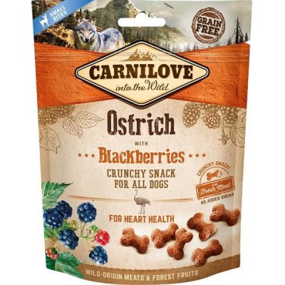 Carnilove Dog Crunchy Snack Ostrich s čerešňami s čerstvým mäsom 200 g