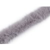 Všívacia odevná / dekoračná kožušina okrúhla šírka 5 cm - 1 m 6 šedá svetlá